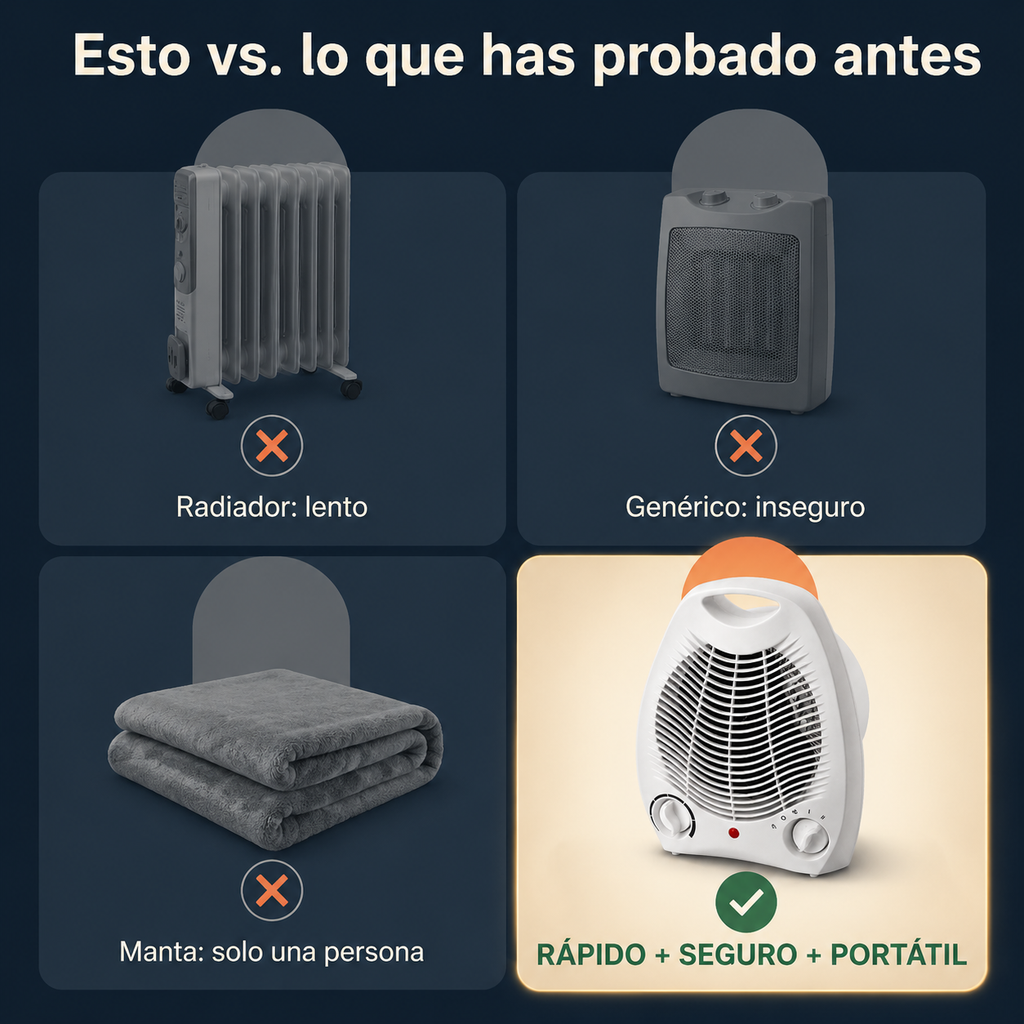 Calefactor Ventilador Portatil Electrico — vista 2