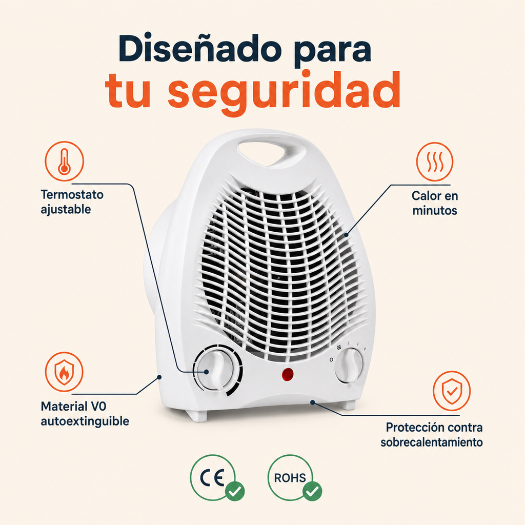 Calefactor Ventilador Portatil Electrico — vista 3