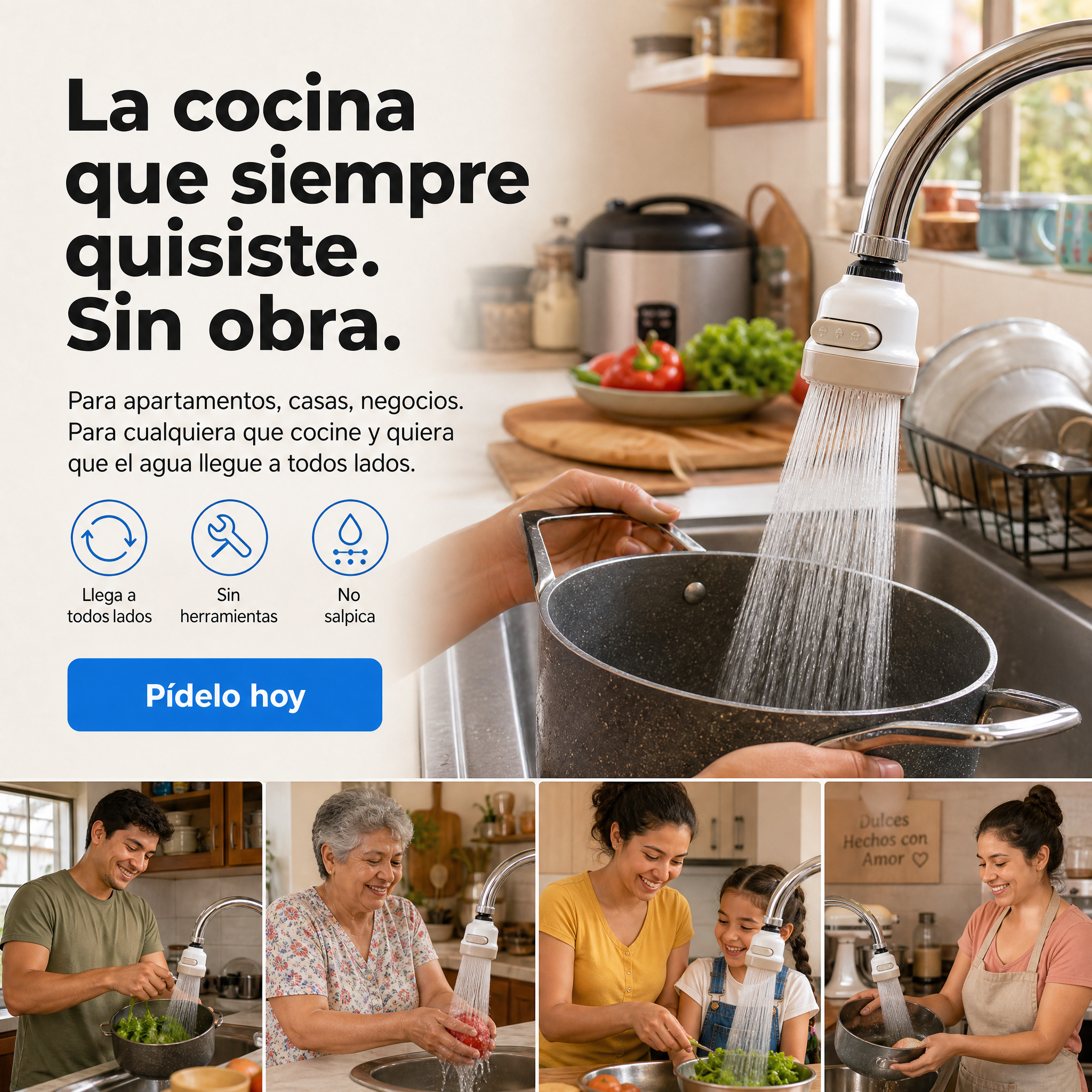 Adaptador Giratorio 360 Para Grifo — vista 5