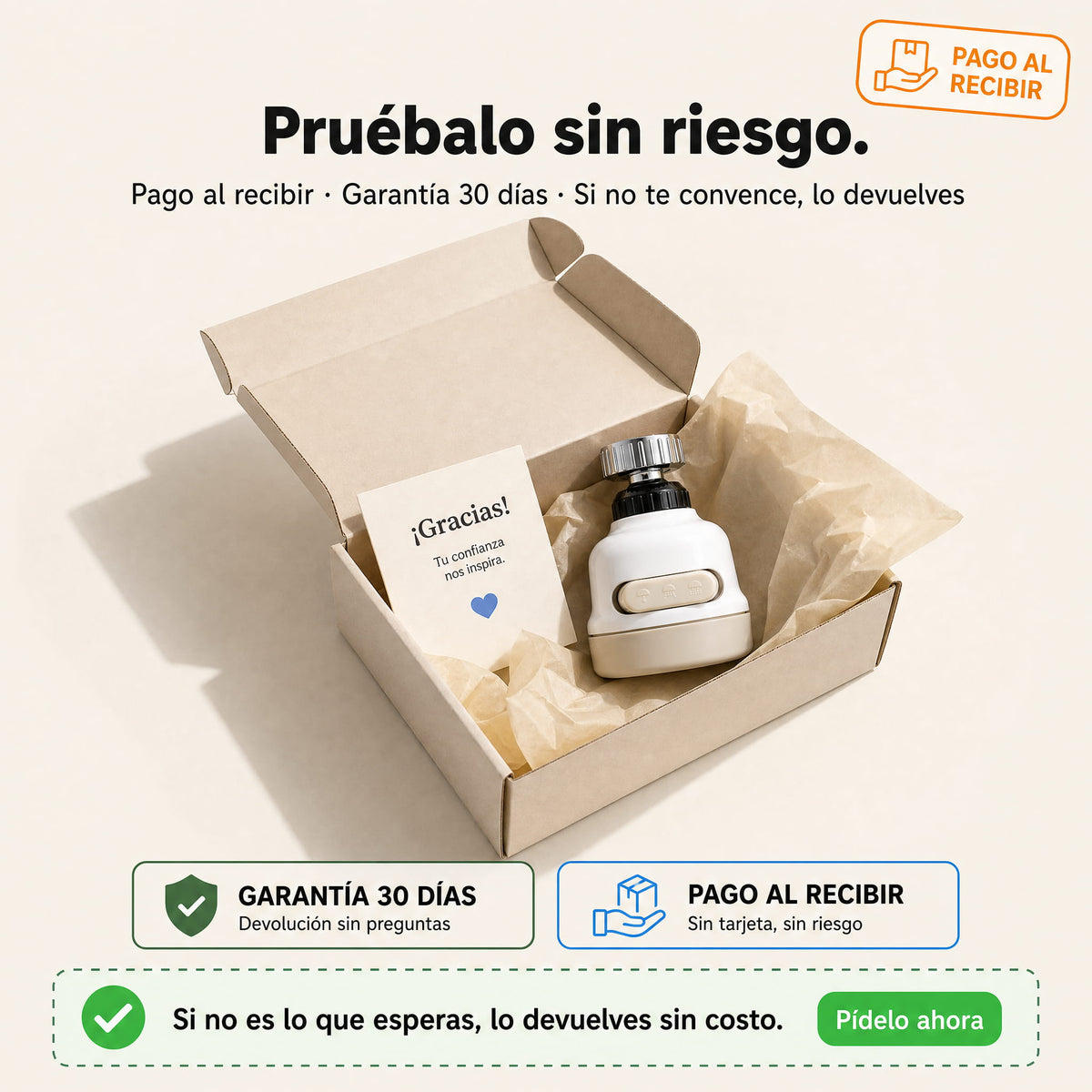 Adaptador Giratorio 360° Para Grifo Antisalpicaduras
